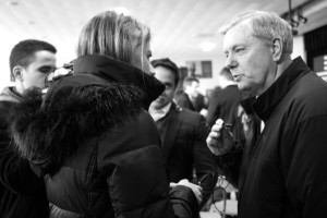 Shani Rosenstock interviews Sen. Lindsey Graham. Photo by Anna Sortino. 