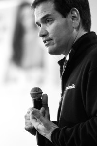 Sen. Marco Rubio answering questions at the town hall. Photo by Anna Sortino. 