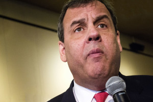 Governor Christie listens to a question. Photo by Anna Sortino. 