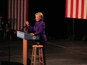 secretary of State Hillary Clinton speaks at the McIntyre-Shaheen 100 Club Celebration Photo by Mary-Margaret Koch