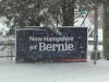 Supporters post signs for Bernie Sanders, the senator from neighboring Vermont. Photo by Jose De Bastos