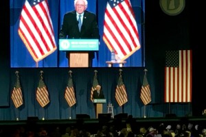 Sen. Bernie Sanders speaks about "A Future to Believe In"