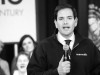Sen. Marco Rubio addressing his crowd at the Bedford town hall. Photo by Anna Sortino