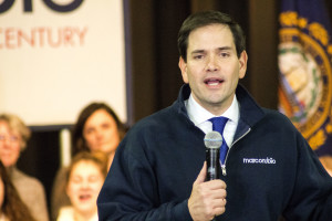 Marco Rubio answers questions at a town hall. Photo by Anna Sortino