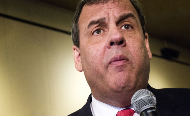 Governor Christie listens to a question. Photo by Anna Sortino.