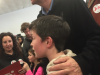 10-year-old Ronan Balistreri poses with Jeb Bush at a  Townhall meeting on Feb. 6, held  at the McKelvie International School